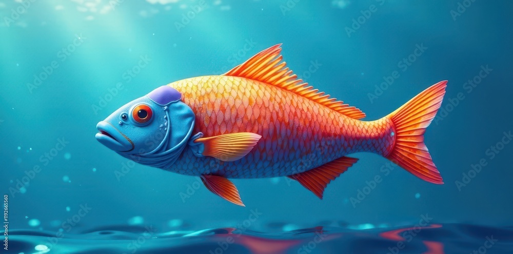 isolated abstract fish floating on ocean surface with wavy ripples, wavy pattern, marine icon, aquatic shape isolated abstract fish floating on ocean surface with wavy ripples, wavy pattern, marine icon, aquatic shape