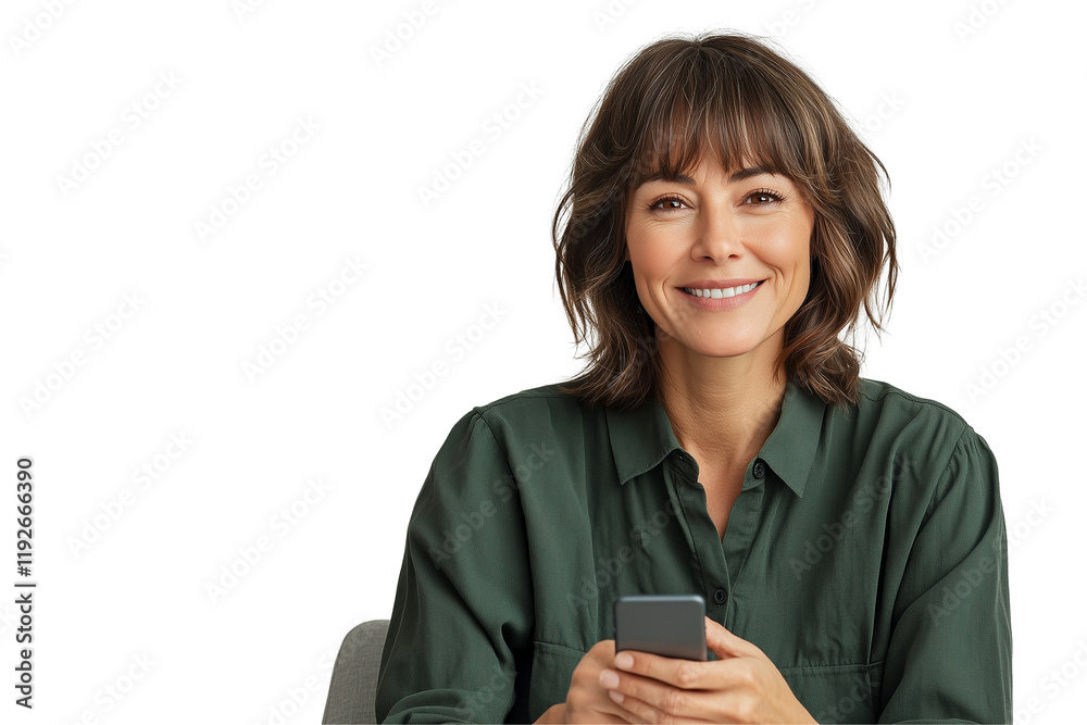 Busy business woman executive using laptop on transprent Busy business woman executive using laptop on transprent