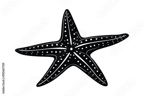 Star fish silhouette art illustration.eps