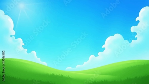 Ultra-high-definition vector design illustration of a golden desert under a vibrant sunset.