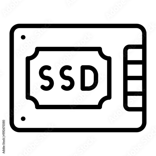 Ssd Vector Line Icon Design