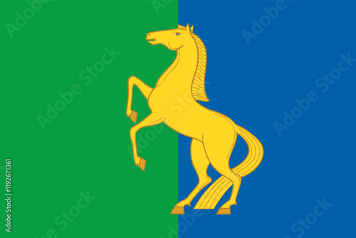 Flag of Ermekeevsky rayon, Bashkortostan, Russia, Vector illustration