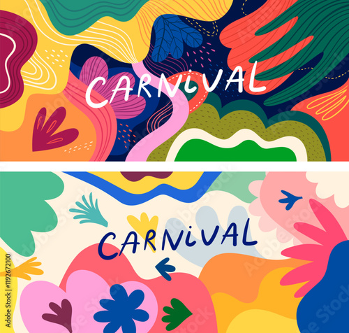 Carnival and colorful background. Design for holiday celebration, Brazil Carnival
