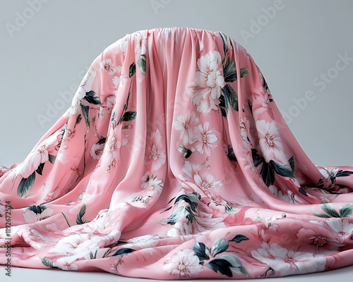 Blush Pink Floral Summer Kaftan with Romantic Design Accents photo