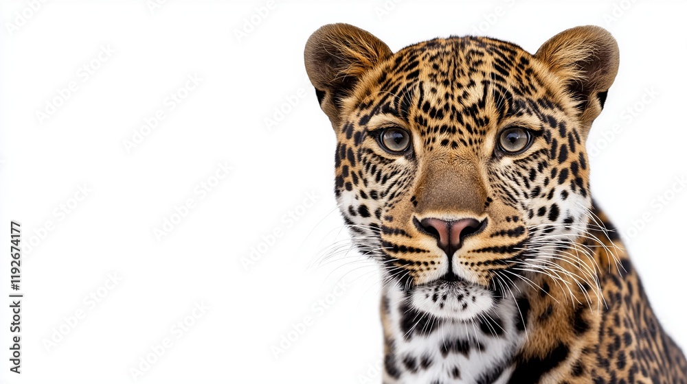 Naklejka premium leopard close up with copy space