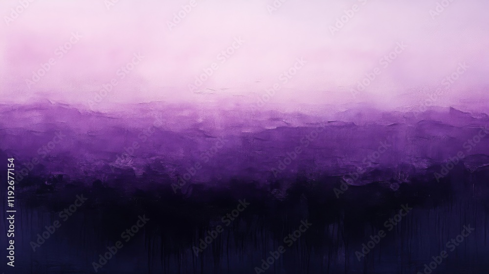 Fototapeta premium Abstract Purple Landscape Painting Showing Gradient