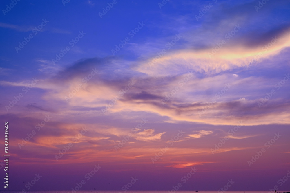 Stunning Twilight Sky with Colorful Clouds at Sunset Dramatic Sky Stunning Twilight Sky with Colorful Clouds at Sunset Dramatic Sky