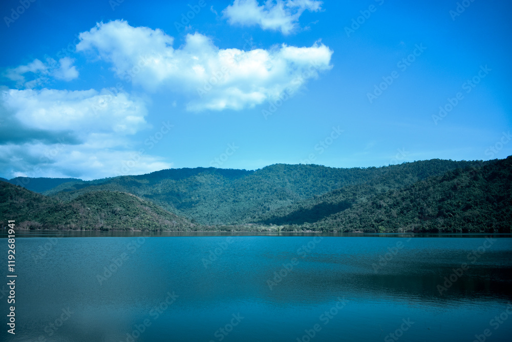 Natural view of Huai Prue Reservoir, Nakorn Nayok, Thailand Natural view of Huai Prue Reservoir, Nakorn Nayok, Thailand