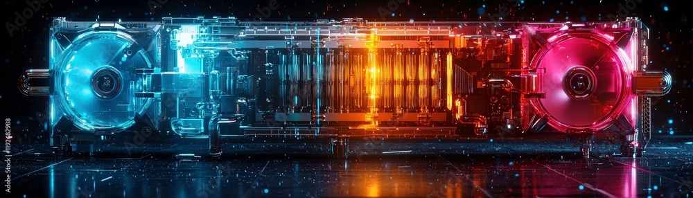 Obraz premium Designing the Future Next-Generation Computer Case Showcase Virtual Gallery Art Installation Futuristic Environment High-Fidelity Concept