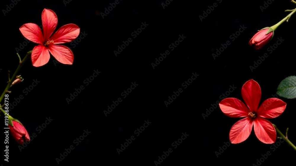 Obraz premium Banner with flowers, with space for text or congratulations on Valentine's Day.