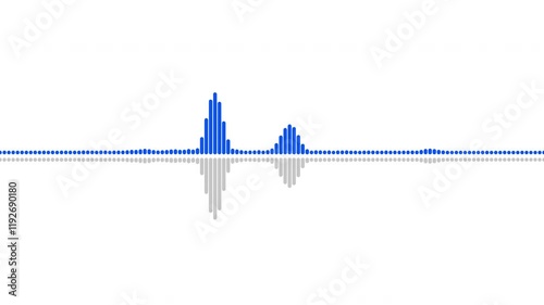 4k abstract music sound wave or audio wavefrom isolated on white background.Line digital minimalist voice and symbol technology.