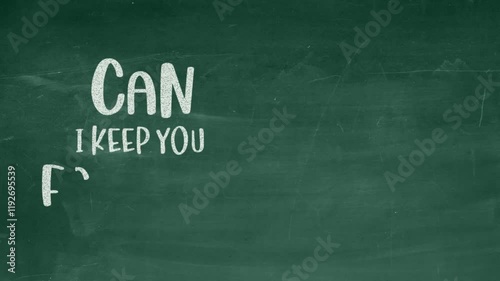 A charming chalkboard-style animation showing a couple in love with a heartfelt message. Great for romantic events and creative designs