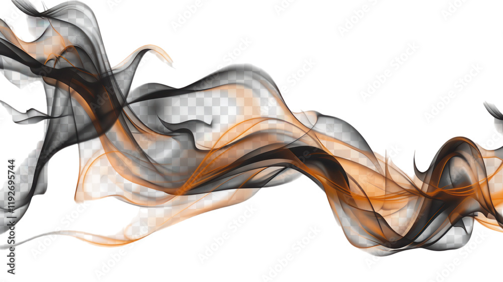 Abstract Smoke Design with Orange and Black Hues Abstract Smoke Design with Orange and Black Hues