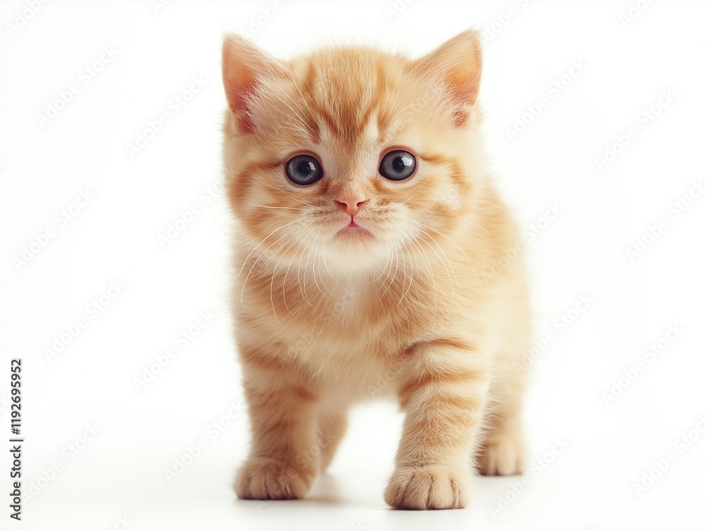 cat standing isolated on white background cat standing isolated on white background