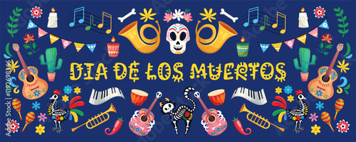 Day of Dead, Dia de los muertos background