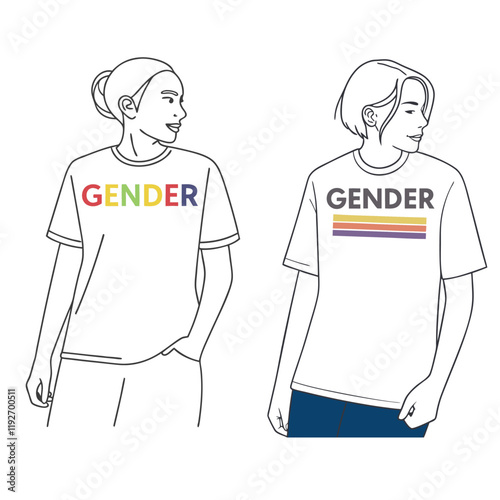 "Gender? I Hardly Know Her" Essential T-Shirt vector.