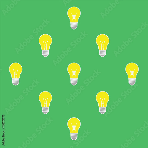 Pattern Light Bulb with background green