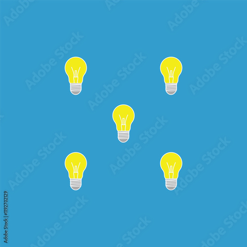 Pattern Light Bulb with background blue
