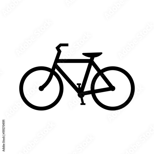 Bicycle black icon isolated. Vector