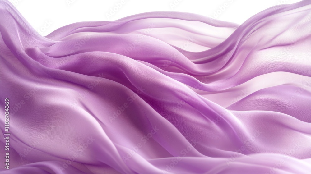 Fototapeta premium Lavender Silk Fabric Draped Softly Elegant Waves