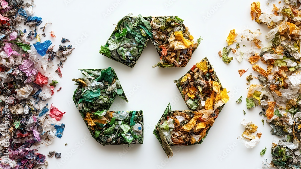 Fototapeta premium Creative Recycling Logo Design Concept for Earth