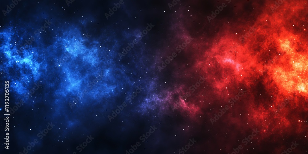 Fototapeta premium Background of red and dark blue with space for text