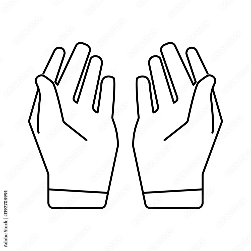 Obraz premium pray icon line style