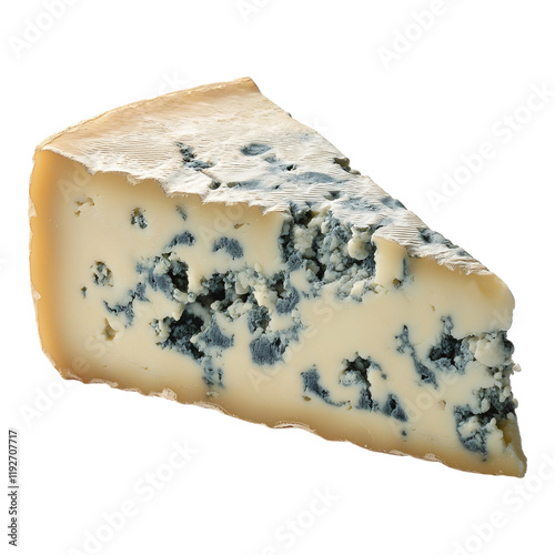 Gorgonzola cheese isolated on a white background.