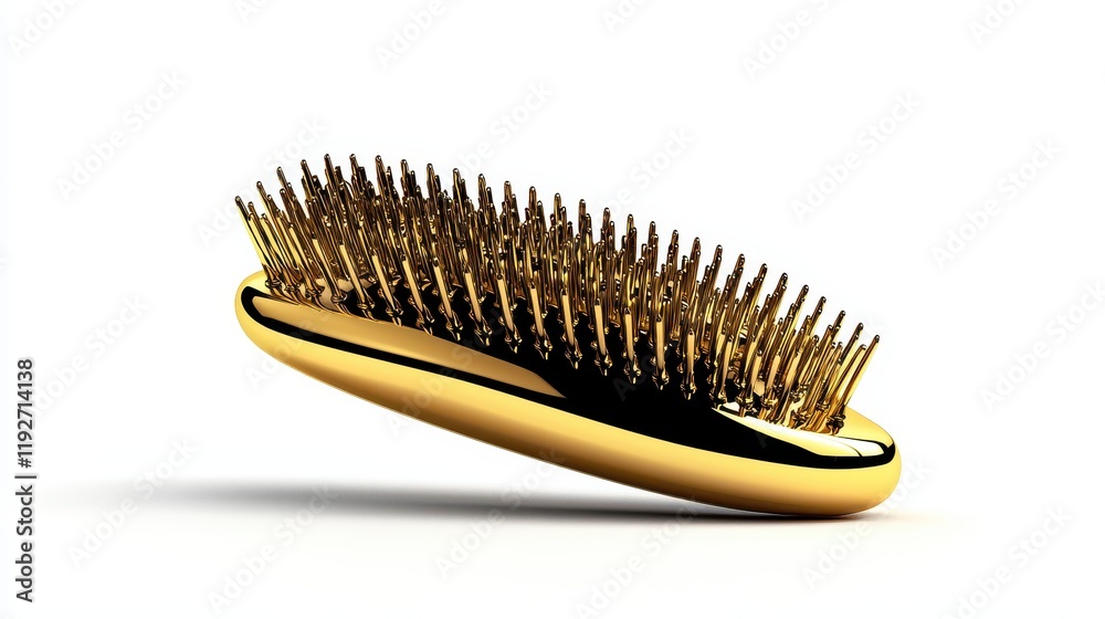 Luxurious Gold Handle Hairbrush with Soft Bristles for Elegant Grooming Luxurious Gold Handle Hairbrush with Soft Bristles for Elegant Grooming