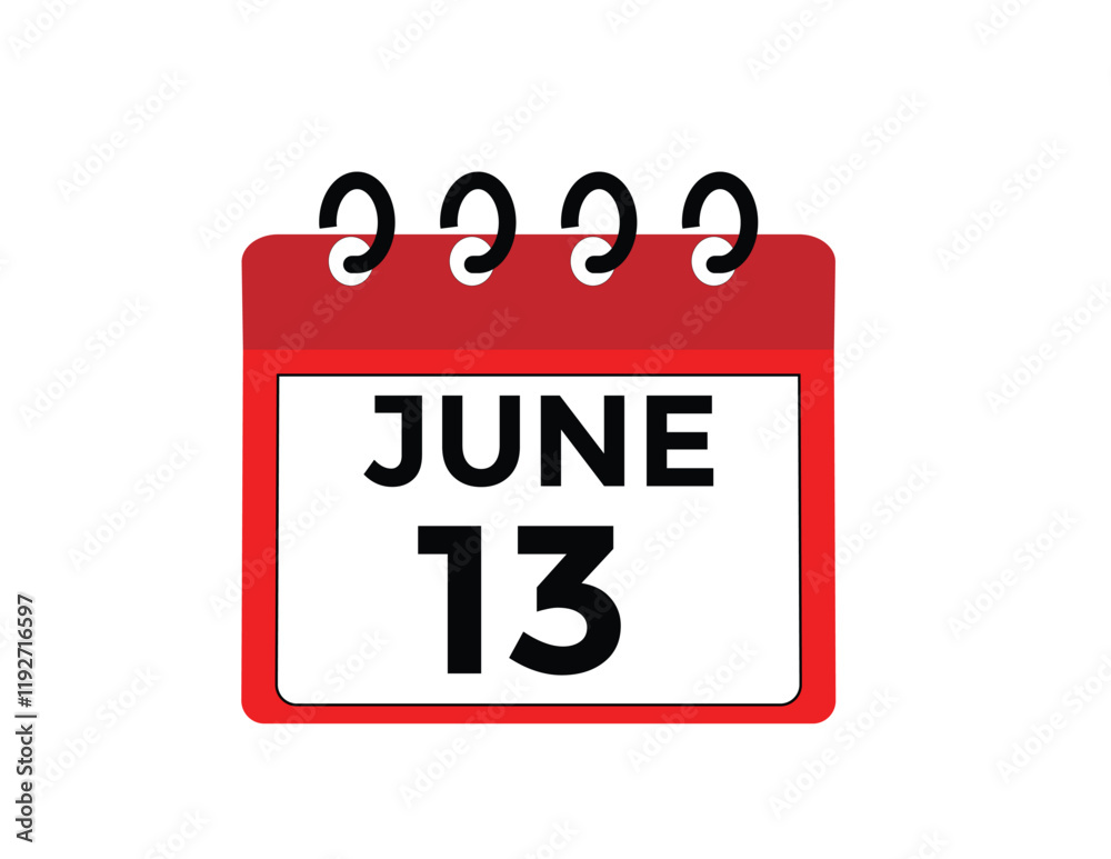 June 13 - Calendar Icon
June 13 - Calendar Icon