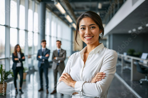 Free Download Success Together: Businesswoman and Her Supportive Team - GFXLoad