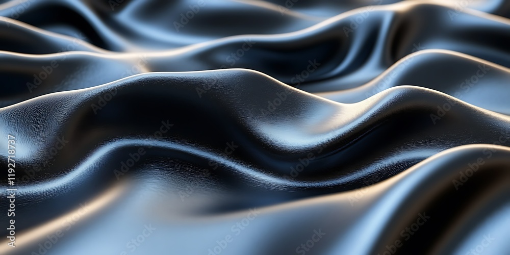 Dark blue silk fabric, wavy texture, soft folds, luxury background, design Dark blue silk fabric, wavy texture, soft folds, luxury background, design