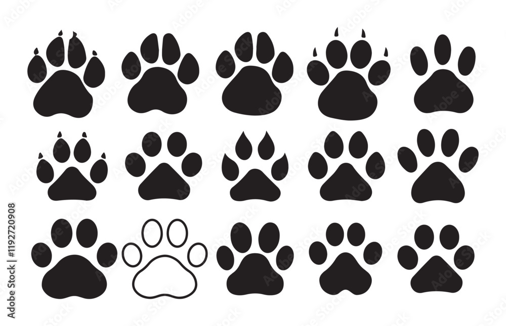 Paw icon vector illustration. paw print sign and symbol. dog or cat paw.Pet paw editable stroke outline icon isolated on white Paw icon vector illustration. paw print sign and symbol. dog or cat paw.Pet paw editable stroke outline icon isolated on white
