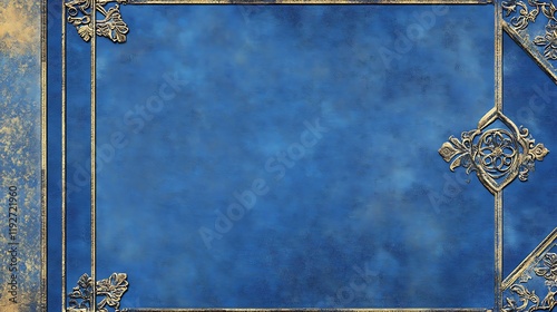 Elegant Blue Book Cover with Gold Accents