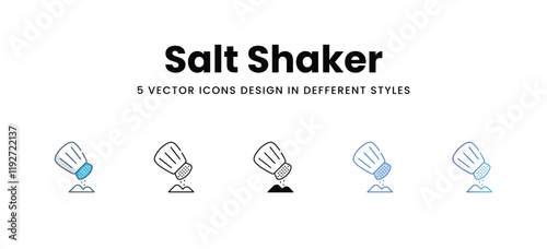 Salt Shaker icons in different style vector stock illustration