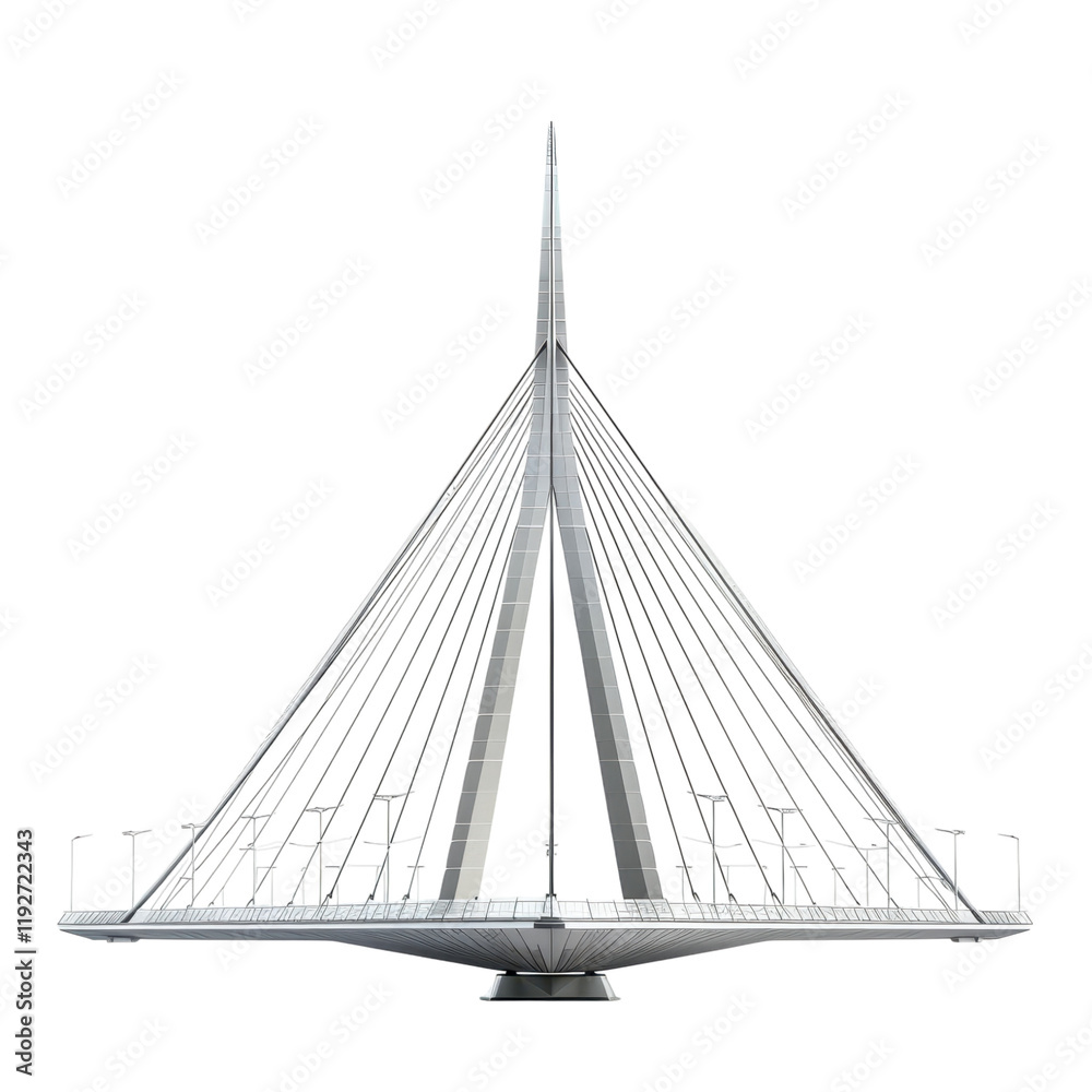 Obraz premium Modern Suspension Bridge Design