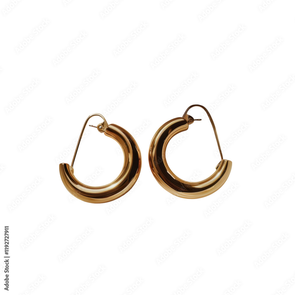 Elegant Gold Hoop Earrings - Simple and Stylish Elegant Gold Hoop Earrings - Simple and Stylish