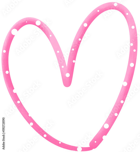 Dot pink heart