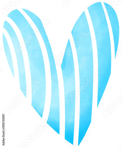 Stripe blue heart