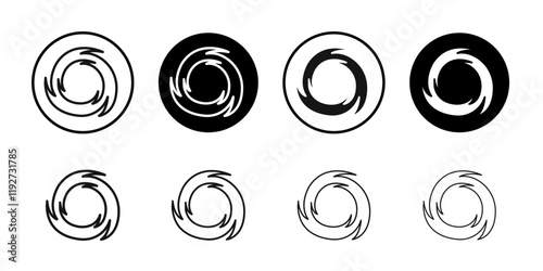 Hurricane icon Isolated flat vector in outline