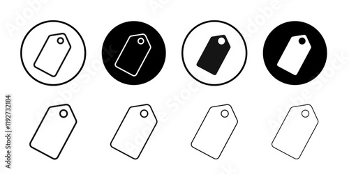 Label icon Isolated flat vector in outline