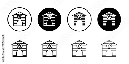 Pet House icon Isolated flat vector in outline