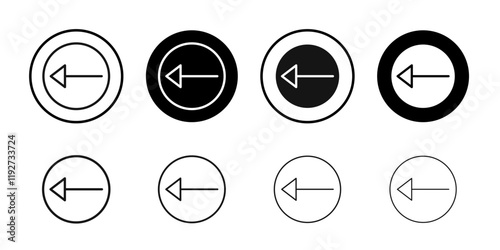 Previous icon Isolated flat vector in outline