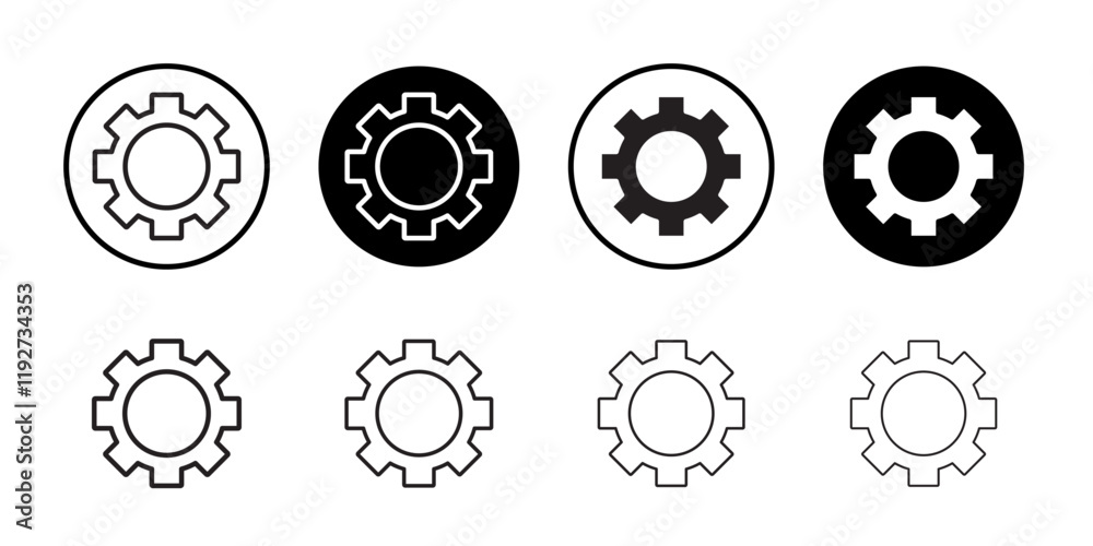 Settings icon Isolated flat vector in outline Settings icon Isolated flat vector in outline