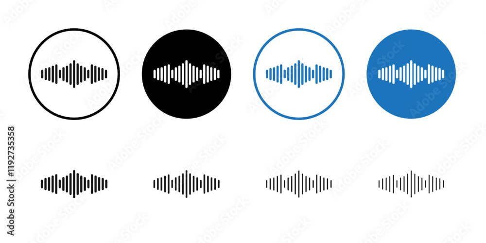 Fototapeta premium Voice icon Isolated flat vector in outline