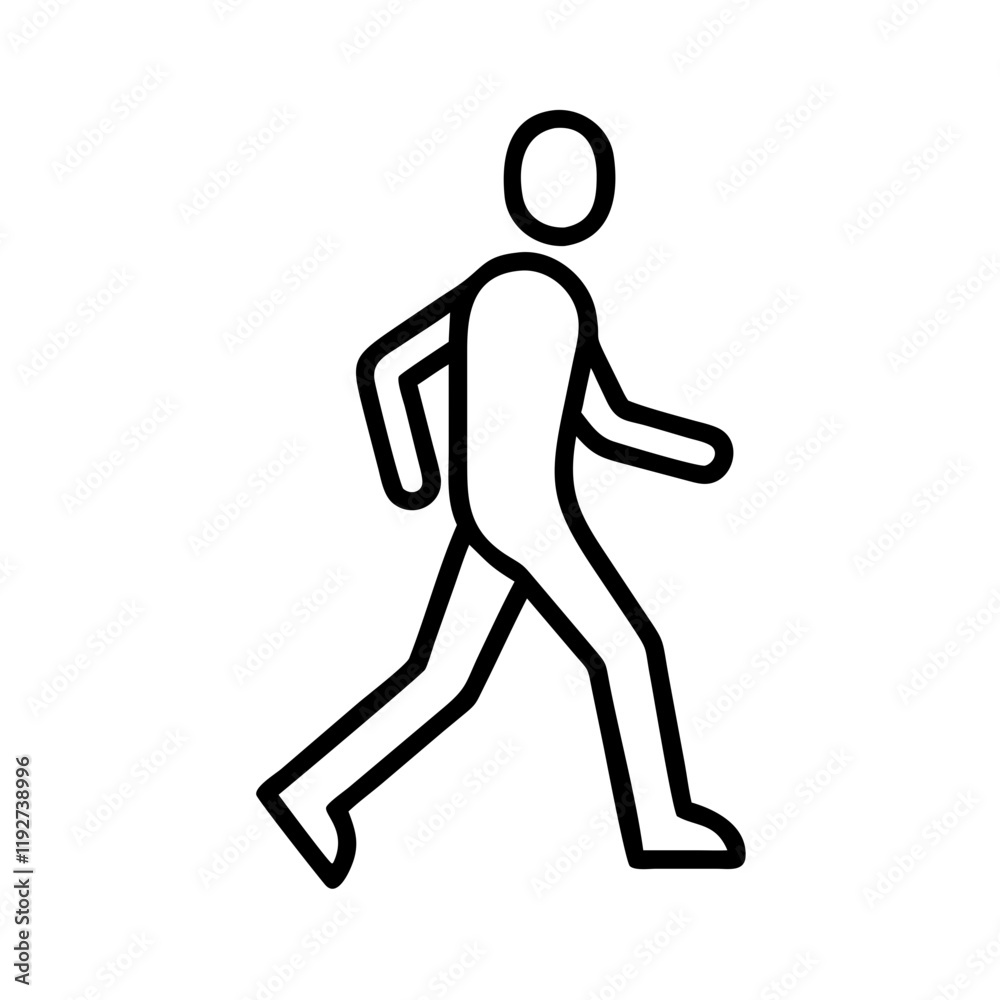 power walking pose icon, power walking pose line art - simple line art of power walking pose, perfect for power walking pose logos and icons and themed design power walking pose icon, power walking pose line art - simple line art of power walking pose, perfect for power walking pose logos and icons and themed design