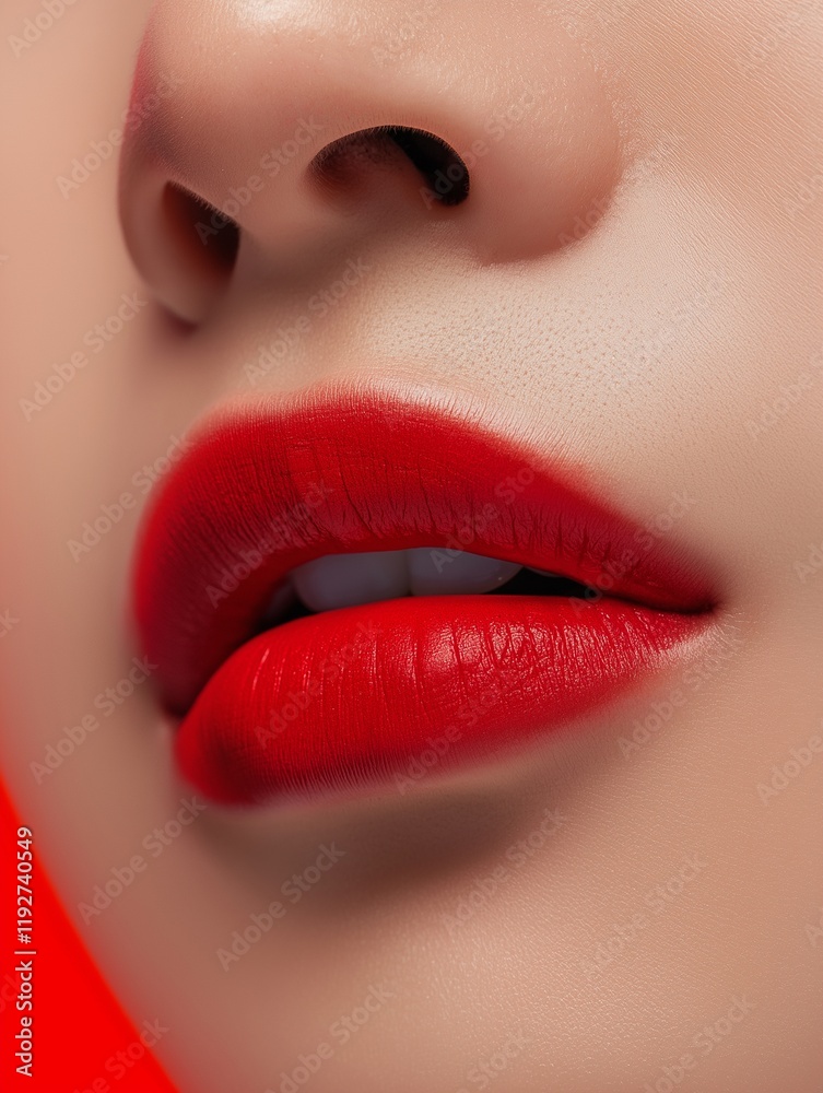 Obraz premium asian model face for cosmetic ads with copy space