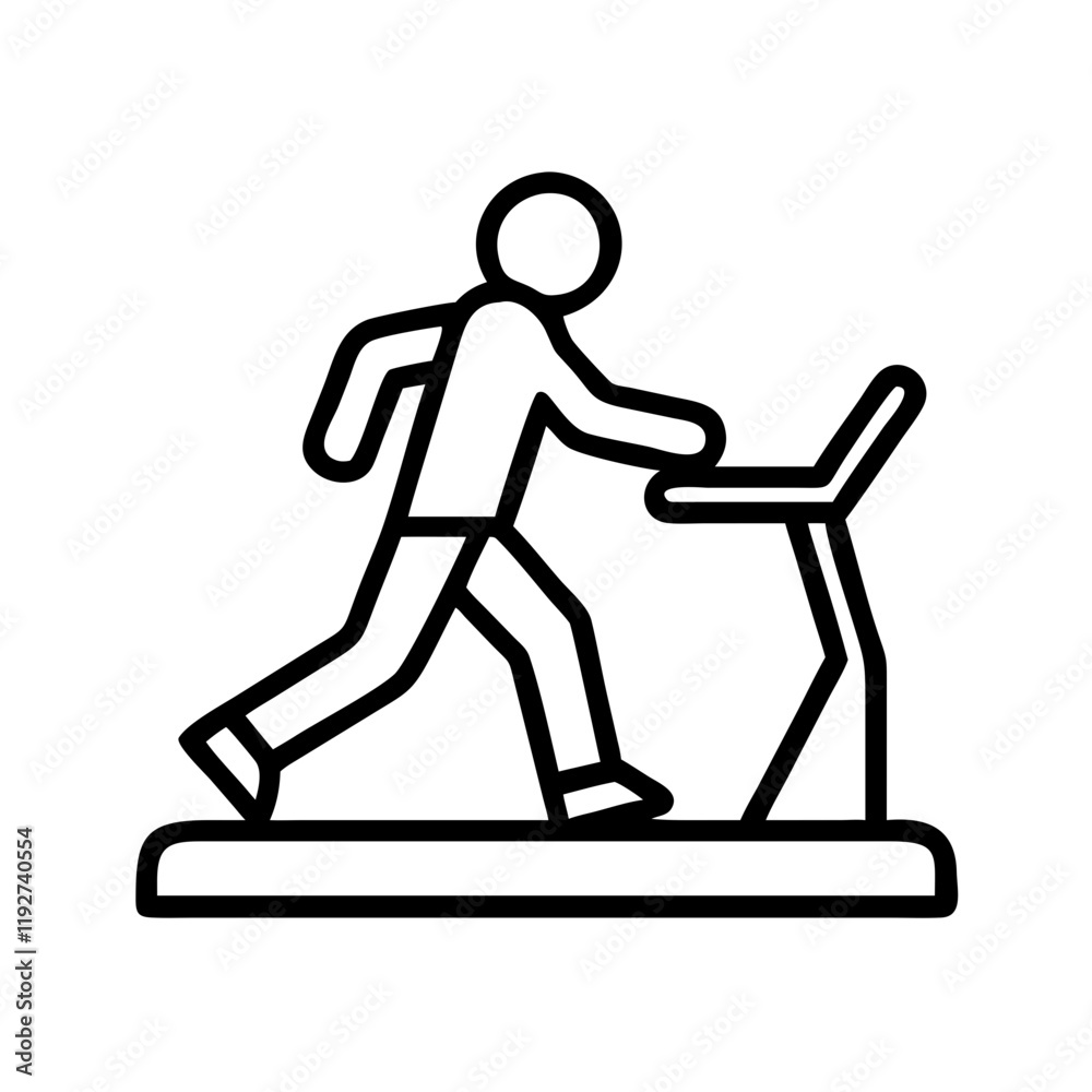 walking on a treadmill gym icon, walking on a treadmill gym line art - simple line art of walking on a treadmill gym, perfect for walking on a treadmill gym logos and icons and themed design walking on a treadmill gym icon, walking on a treadmill gym line art - simple line art of walking on a treadmill gym, perfect for walking on a treadmill gym logos and icons and themed design