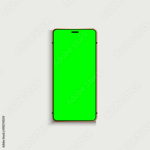 Green screen display on mobile phone for decoration