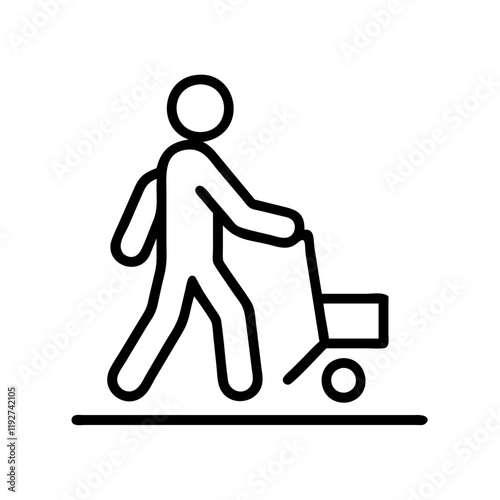 casual stroll icon, casual stroll line art - simple line art of casual stroll, perfect for casual stroll logos and icons and themed design